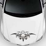 Adesivo decorativo per cofano auto motivo teschio 60x23 cm