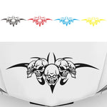 Adesivo decorativo per cofano auto motivo teschio 60x23 cm