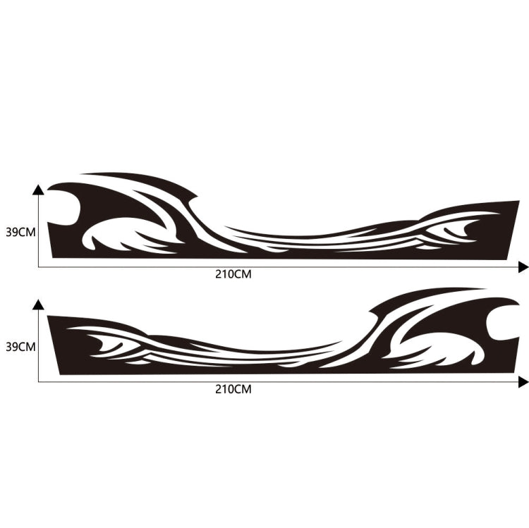 Adesivo decorativo auto onde D-467 in PVC 210x39 cm