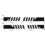 Set 2 adesivi decorativi auto motivo strisce D-487
