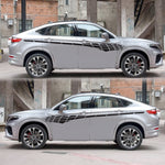 Set 2 adesivi decorativi auto motivo scozzese D-501