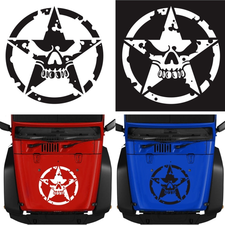 Adesivo decorativo per cofano auto motivo stella 50x50 cm
