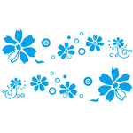 Adesivo decorativo auto motivo fiori 184x48 cm