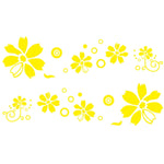 Adesivo decorativo auto motivo fiori 184x48 cm