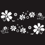 Adesivo decorativo auto motivo fiori 184x48 cm