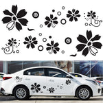 Adesivo decorativo auto motivo fiori 184x48 cm