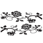 Set 2 adesivi decorativi auto motivo rose 180x51 cm