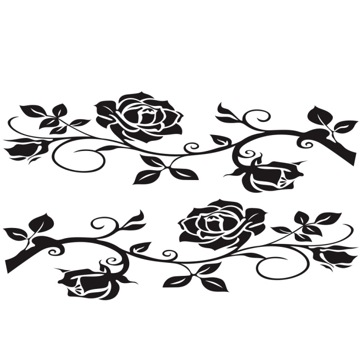 Set 2 adesivi decorativi auto motivo rose 180x51 cm