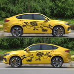Set 2 adesivi decorativi auto motivo rose 180x51 cm