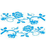 Set 2 adesivi decorativi auto motivo rose 180x51 cm