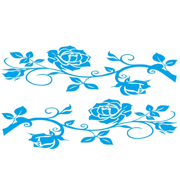 Set 2 adesivi decorativi auto motivo rose 180x51 cm