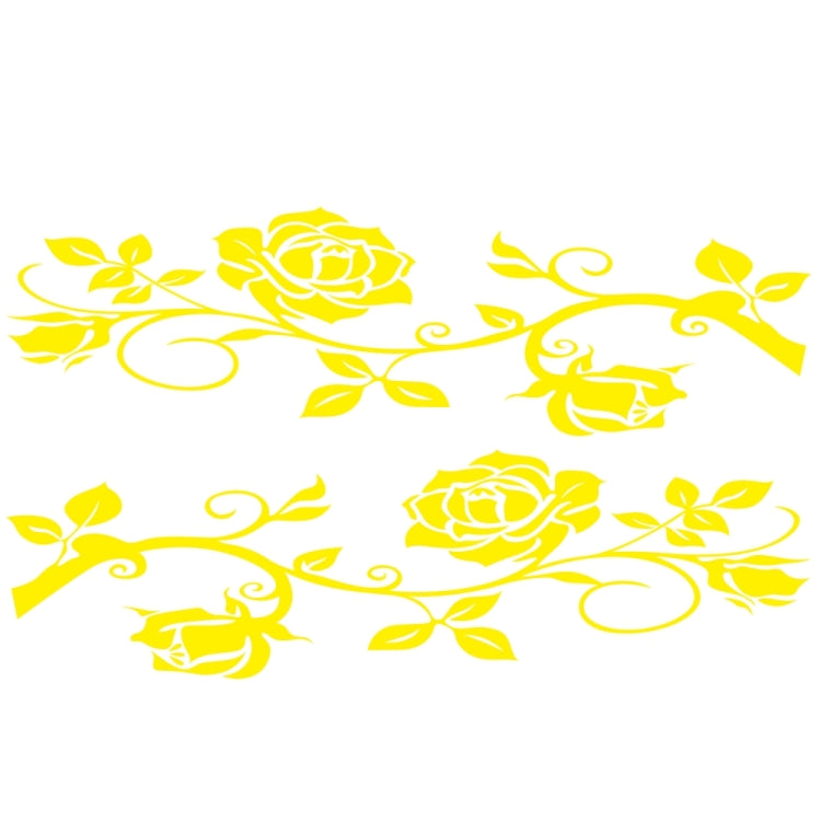 Set 2 adesivi decorativi auto motivo rose 180x51 cm
