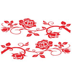 Set 2 adesivi decorativi auto motivo rose 180x51 cm