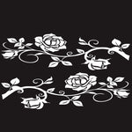 Set 2 adesivi decorativi auto motivo rose 180x51 cm