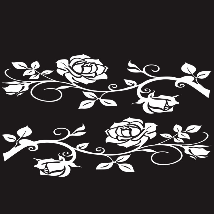 Set 2 adesivi decorativi auto motivo rose 180x51 cm