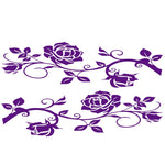 Set 2 adesivi decorativi auto motivo rose 180x51 cm