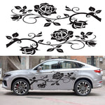 Set 2 adesivi decorativi auto motivo rose 180x51 cm