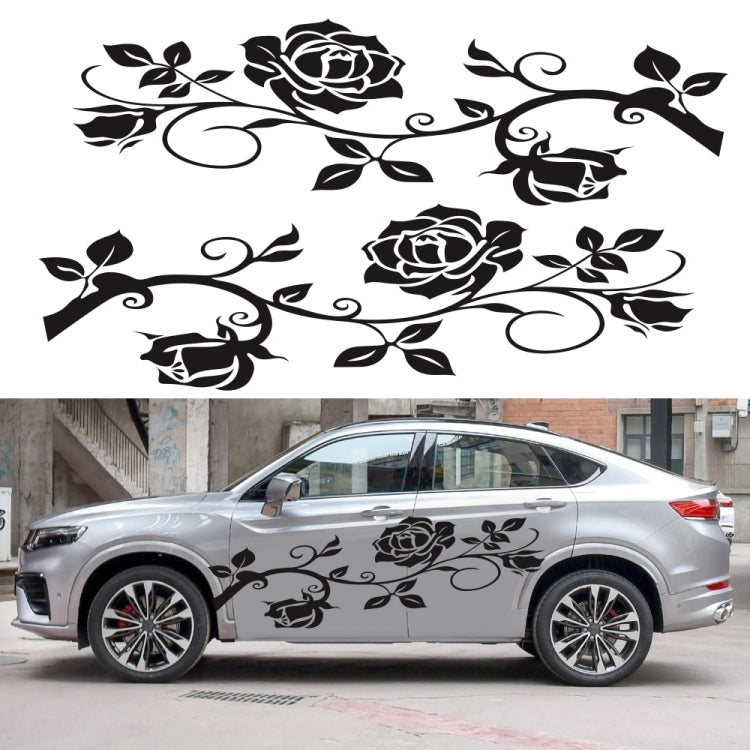 Set 2 adesivi decorativi auto motivo rose 180x51 cm