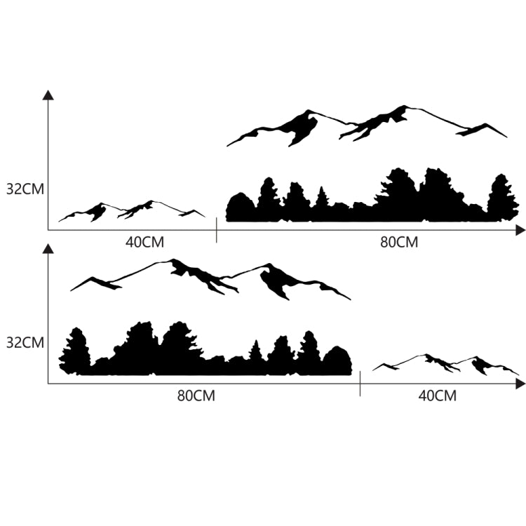 Set 2 Adesivi Decorativi D-684 Mountain Totem per Auto