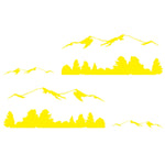 Set 2 Adesivi Decorativi D-684 Mountain Totem per Auto