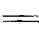 Adesivo decorativo per auto motivo a strisce 215x9 cm