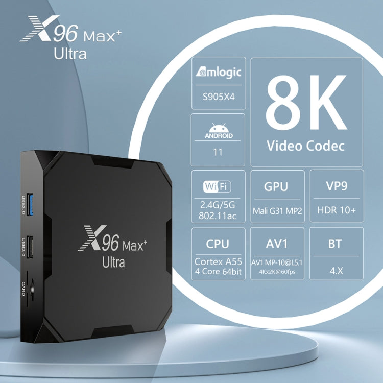 H96 Max+ Ultra 4GB 32GB Smart TV Box Android 11