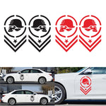 Set 2 adesivi decorativi auto motivo teschio 50x30 cm