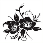 Adesivo decorativo per auto motivo a fiori 20x20 cm