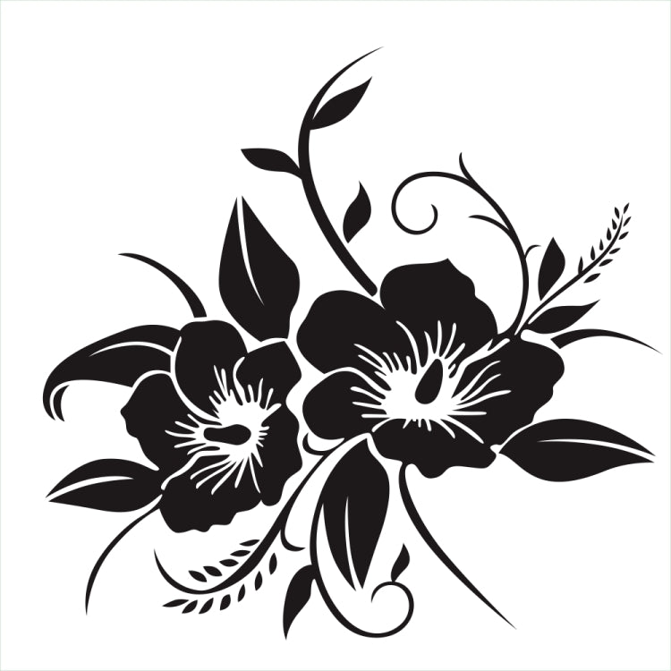 Adesivo decorativo per auto motivo a fiori 20x20 cm