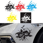 Adesivo decorativo per auto motivo a fiori 20x20 cm
