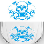 Adesivo decorativo auto motivo tre teschi 39x60 cm