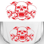Adesivo decorativo auto motivo tre teschi 39x60 cm