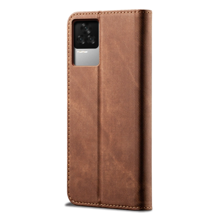 Custodia in pelle stile casual con trama denim per Xiaomi Redmi K40S, Xiaomi