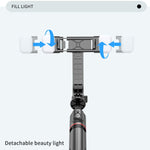 Bastone selfie con treppiede e luce per smartphone