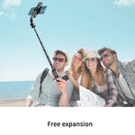 Bastone selfie con treppiede e luce per smartphone