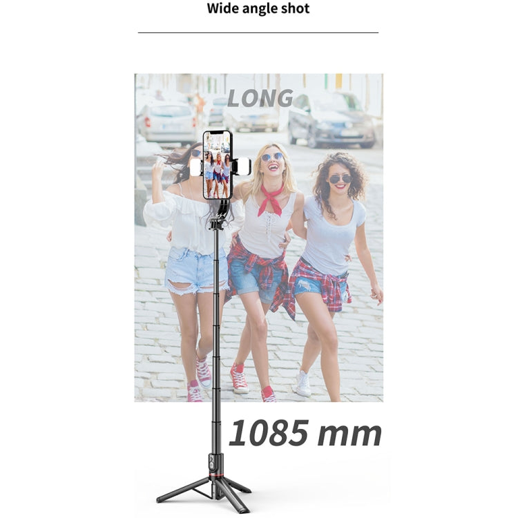 Bastone selfie con treppiede e luce per smartphone