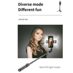 Bastone selfie con treppiede e luce per smartphone