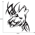 Adesivo decorativo auto Tribù Lupo 60x50 cm in PVC