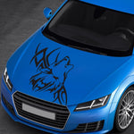 Adesivo decorativo auto Tribù Lupo 60x50 cm in PVC