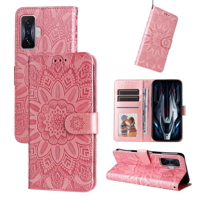 Custodia in pelle goffrata a portafoglio per Xiaomi Redmi K50 Gaming 5G, Note 10