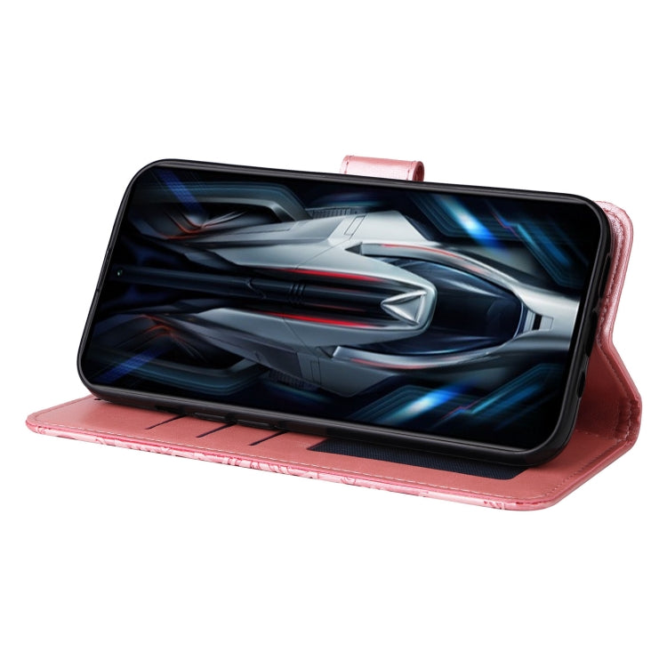 Custodia in pelle goffrata a portafoglio per Xiaomi Redmi K50 Gaming 5G, Note 10