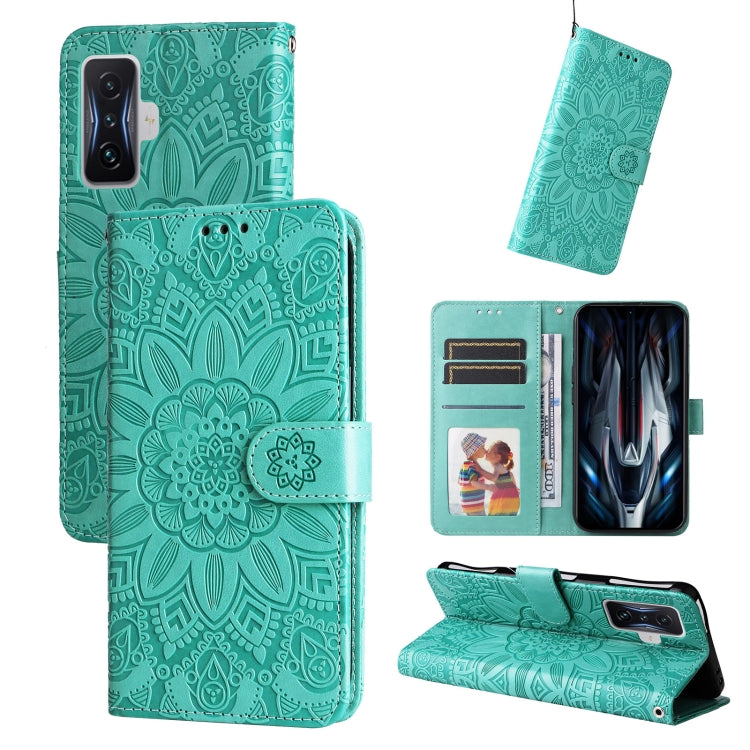 Custodia in pelle goffrata a portafoglio per Xiaomi Redmi K50 Gaming 5G, Note 10