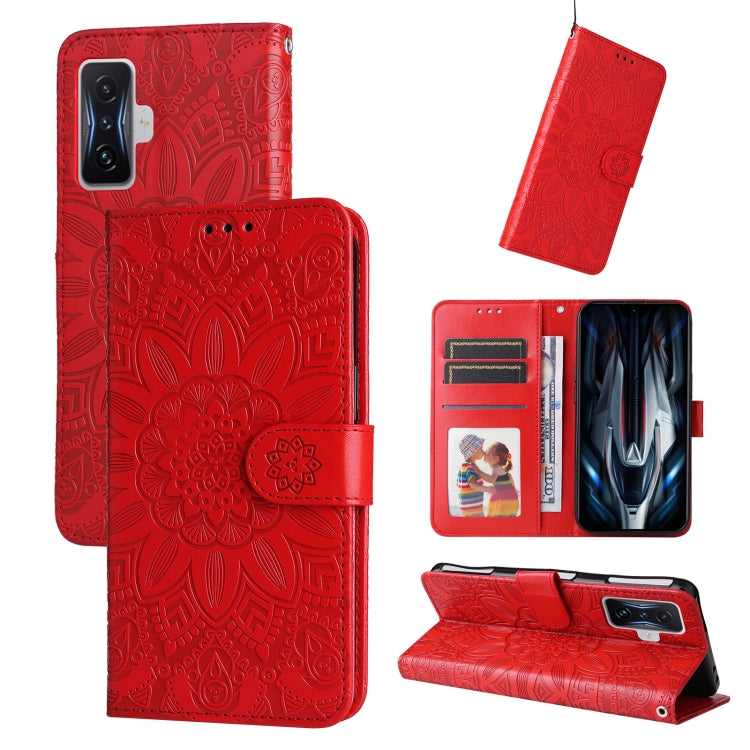Custodia in pelle goffrata a portafoglio per Xiaomi Redmi K50 Gaming 5G, Note 10