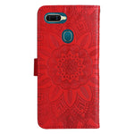 Custodia in pelle goffrata con portafoglio per OPPO A7, A9, A15, A52