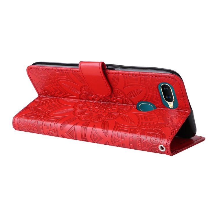 Custodia in pelle goffrata con portafoglio per OPPO A7, A9, A15, A52