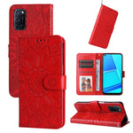 Custodia in pelle goffrata con portafoglio per OPPO A7, A9, A15, A52
