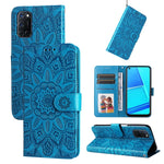 Custodia in pelle goffrata con portafoglio per OPPO A7, A9, A15, A52