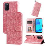 Custodia in pelle goffrata con portafoglio per OPPO A7, A9, A15, A52