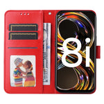 Custodia in pelle goffrata con portafoglio per OPPO Realme 8i, 9 Pro, C11, C15