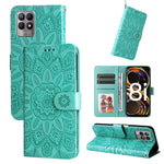 Custodia in pelle goffrata con portafoglio per OPPO Realme 8i, 9 Pro, C11, C15